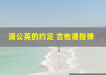 蒲公英的约定 吉他谱指弹